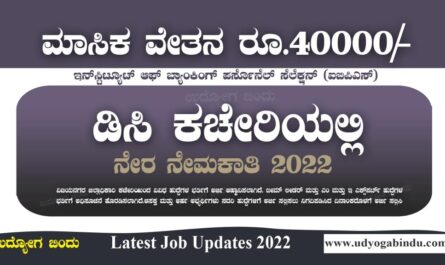 ಡಿಸಿ ಕಚೇರಿಯಲ್ಲಿ ನೇರ ನೇಮಕಾತಿ 2022 - DC Office Vijayanagara Recruitment 2022