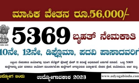 5369 ಹುದ್ದೆಗಳ ಬೃಹತ್ ನೇಮಕಾತಿಗೆ ಅರ್ಜಿ - SSC Recruitment 2023