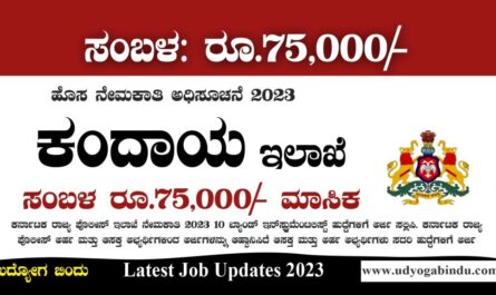 ಕಂದಾಯ ಇಲಾಖೆ ನೇಮಕಾತಿ 2023 - Revenue Department Karnataka