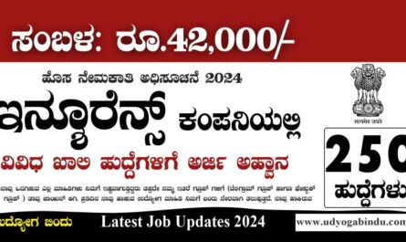 ಇನ್ಶೂರೆನ್ಸ್ ಕಂಪನಿಯಲ್ಲಿ 250 ಅರ್ಜಿ ಅಹ್ವಾನ - UIIC Recruitment 2024