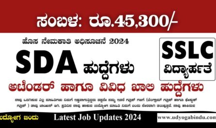 SDA ಹಾಗೂ ವಿವಿಧ ಖಾಲಿ ಹುದ್ದೆಗಳಿಗೆ ಅರ್ಜಿ ಅಹ್ವಾನ - Sri Sudha Cooperative Bank Recruitment 2024