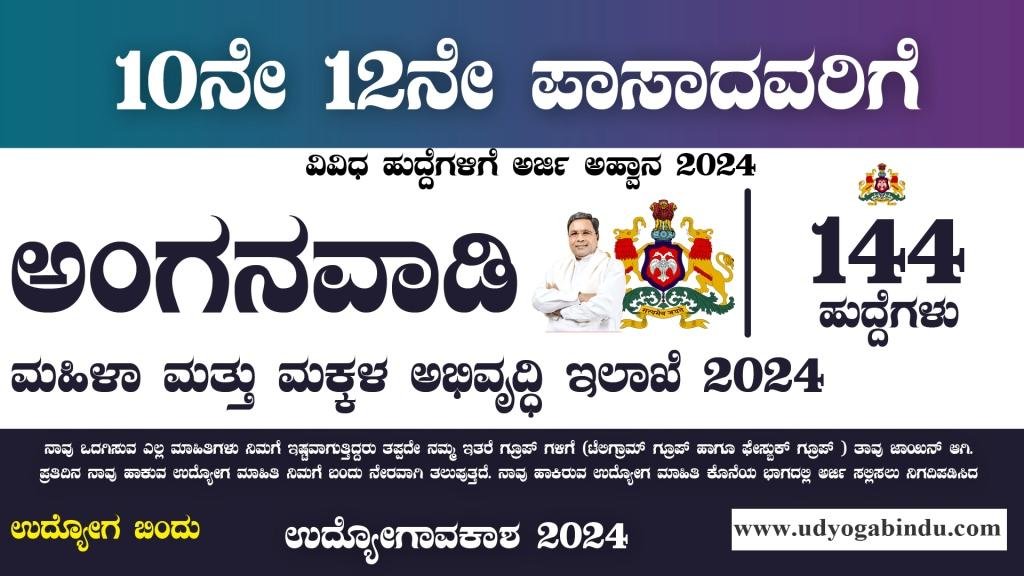 ಅಂಗನವಾಡಿ ನೇಮಕಾತಿ 2024 - Anganwadi Recruitment Karnataka 2024 complete Details