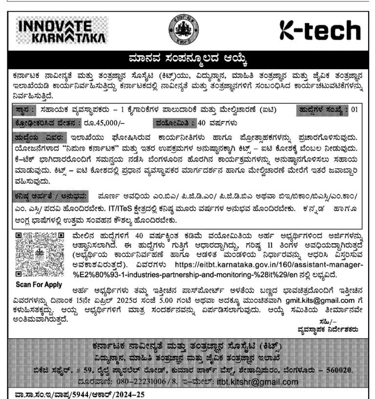 KITS ನೇಮಕಾತಿ 2025
